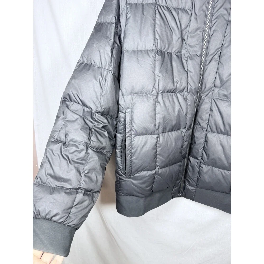 Lululemon About Face Bomber Jacket Men Reversible Down Puffer Black XL Palm deco